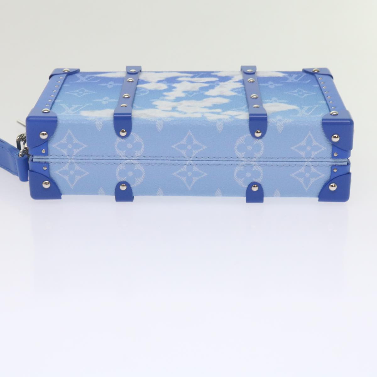 Louis Vuitton Blue Leather Clutch Bag