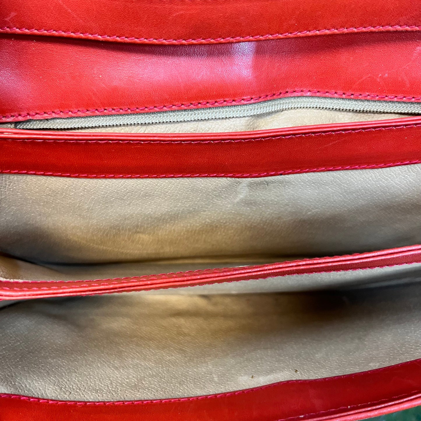 GUCCI Red Micro GG Canvas Vintage Crossbody Bag