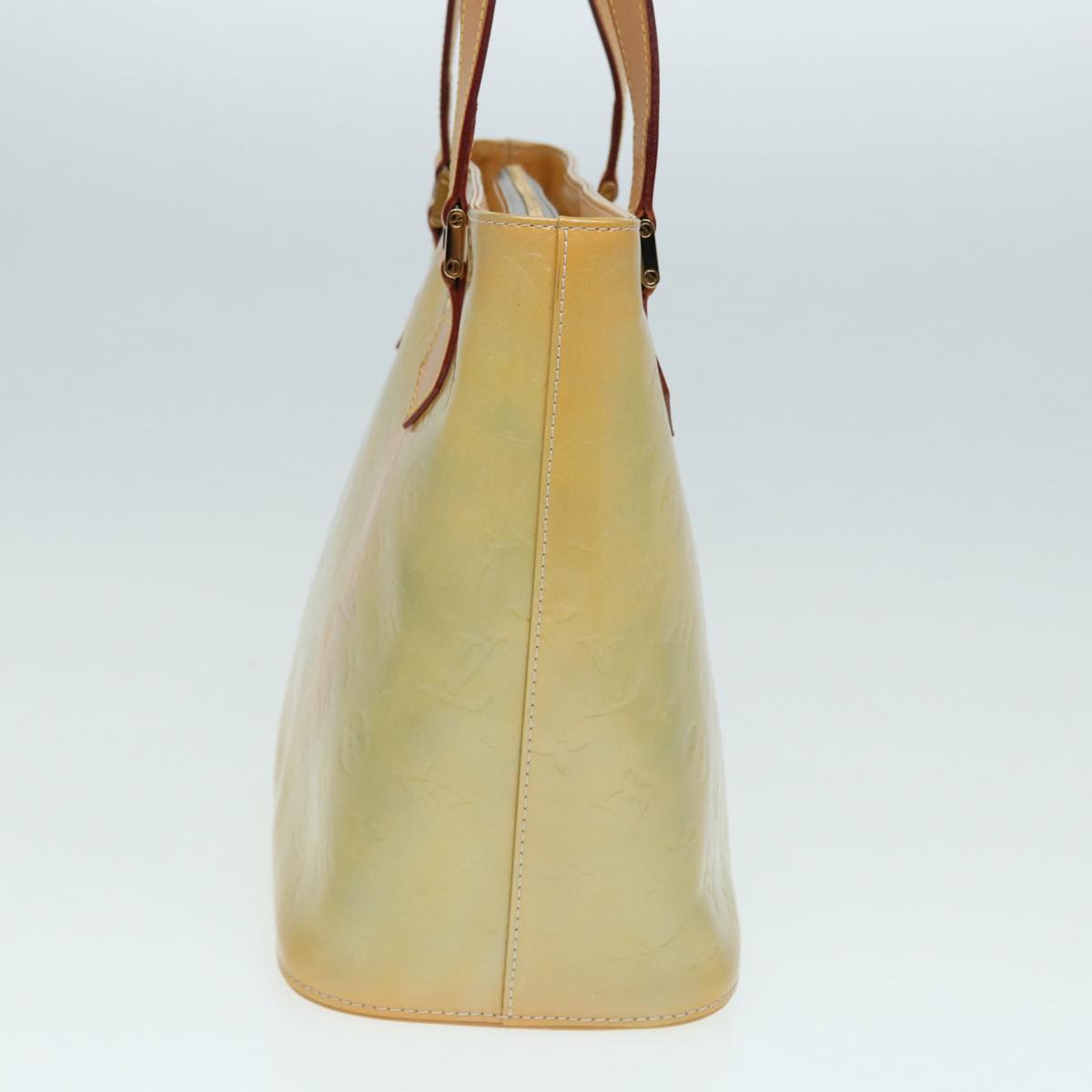 Louis Vuitton Houston Beige Patent Leather Handbag