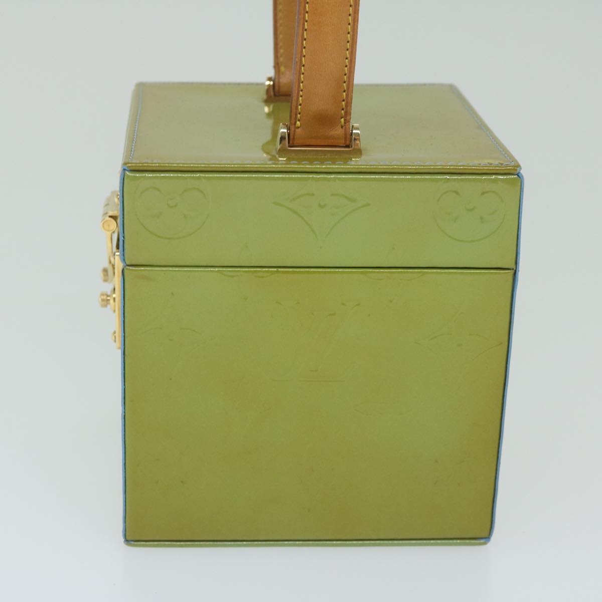 Louis Vuitton Bleecker Green Patent Leather Clutch Bag