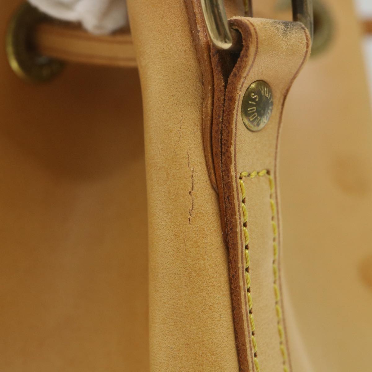 Louis Vuitton Noe Beige Leather Handbag