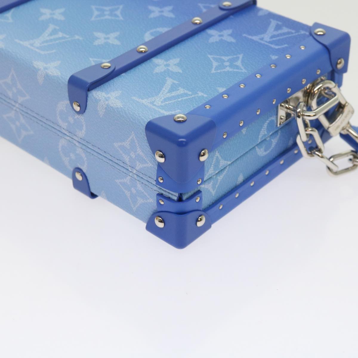 Louis Vuitton Blue Leather Clutch Bag