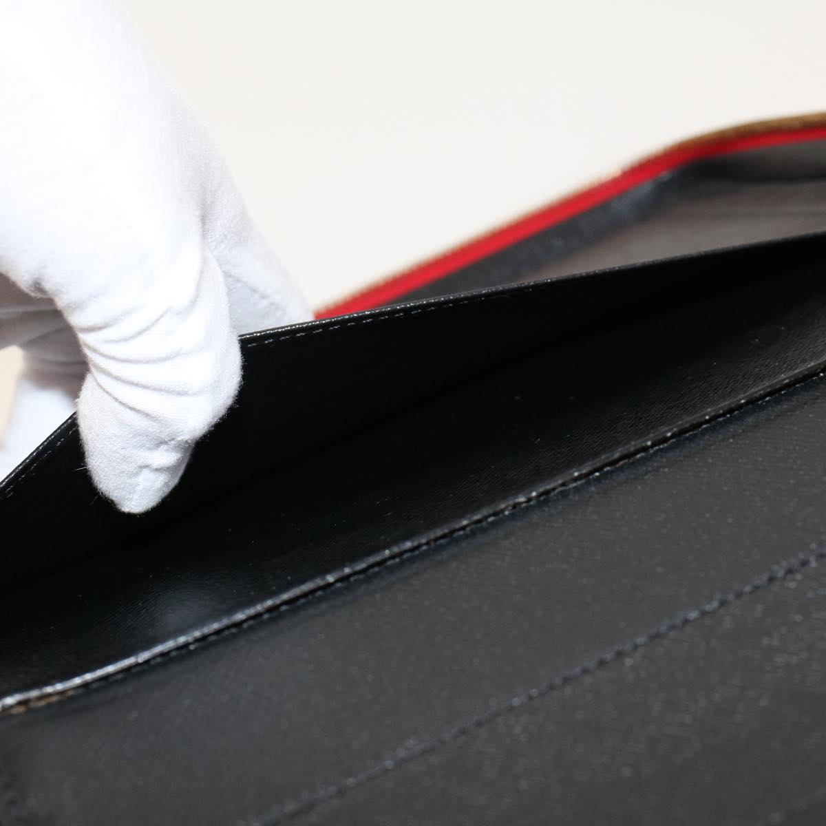 Louis Vuitton Pochette Red Leather Clutch Bag