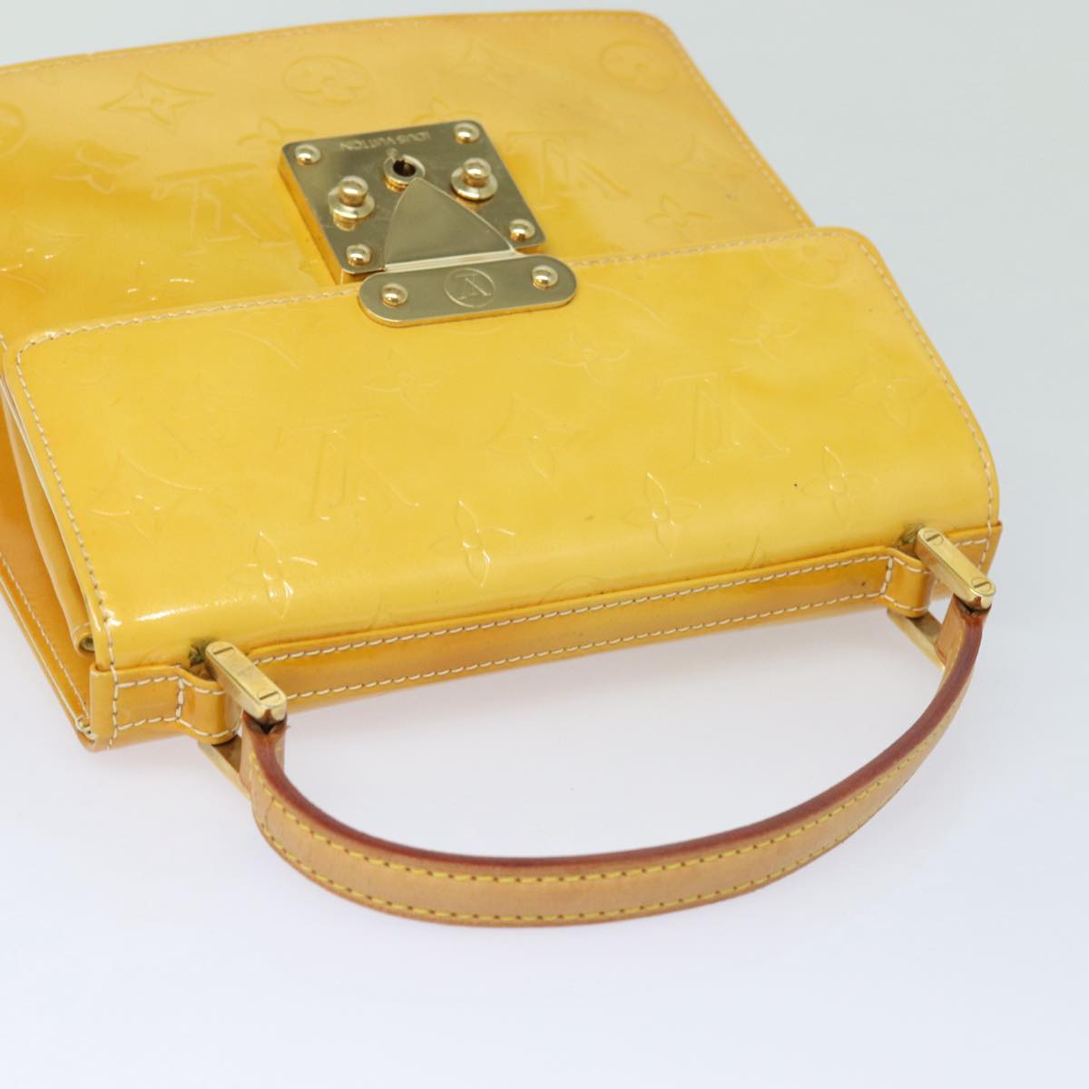 Louis Vuitton Spring Street Yellow Patent Leather Handbag