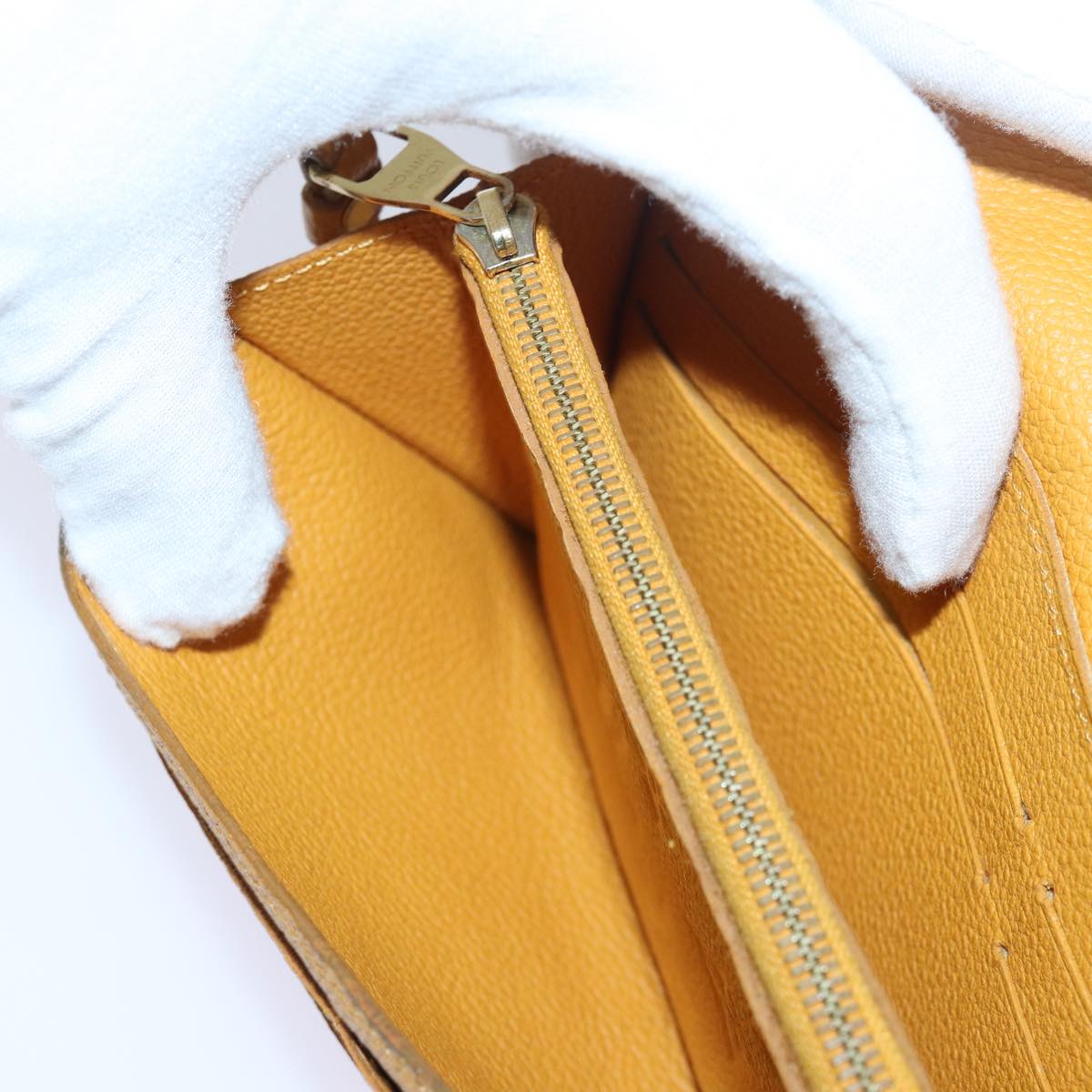 Louis Vuitton Portefeuille Yellow Leather Wallet
