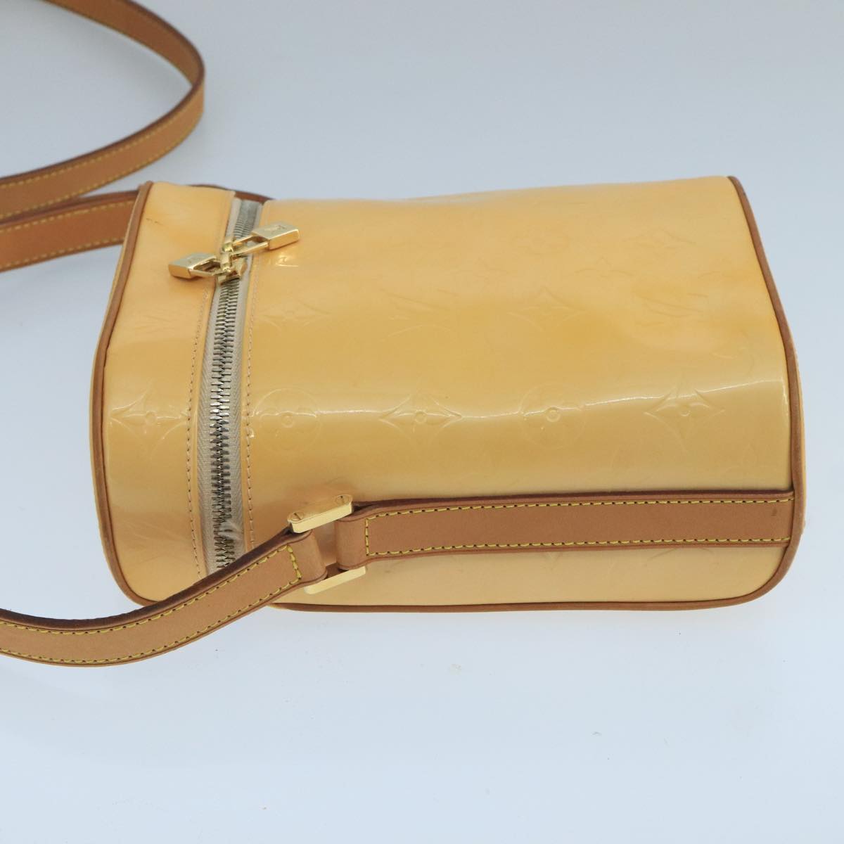 Louis Vuitton Sullivan Yellow Patent Leather Shoulder Bag