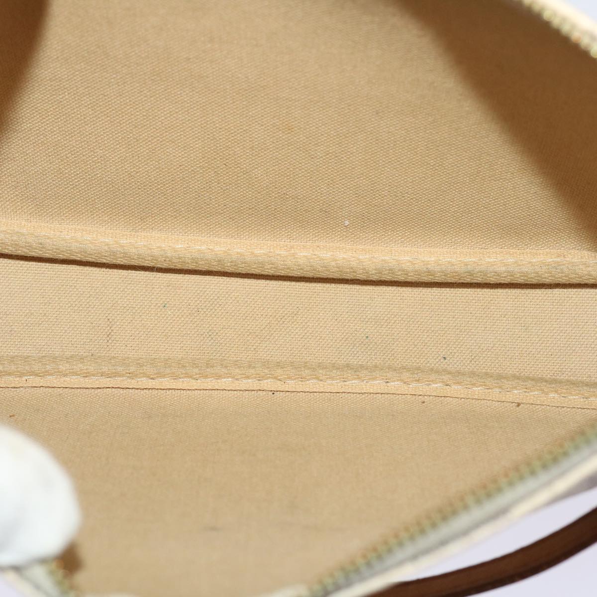 Louis Vuitton Pochette Accessoires White Canvas Clutch Bag