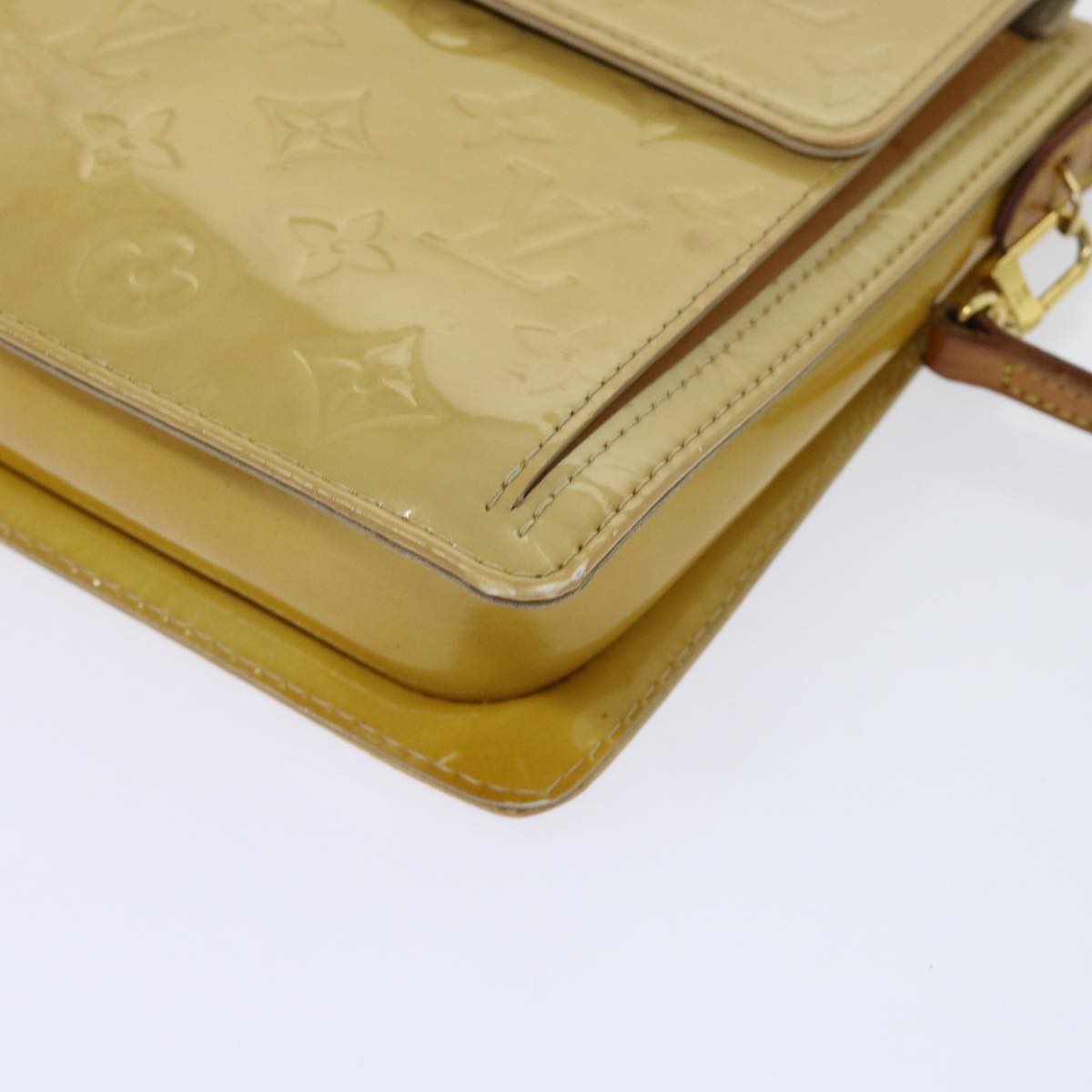 Louis Vuitton Mott Beige Patent Leather Clutch Bag