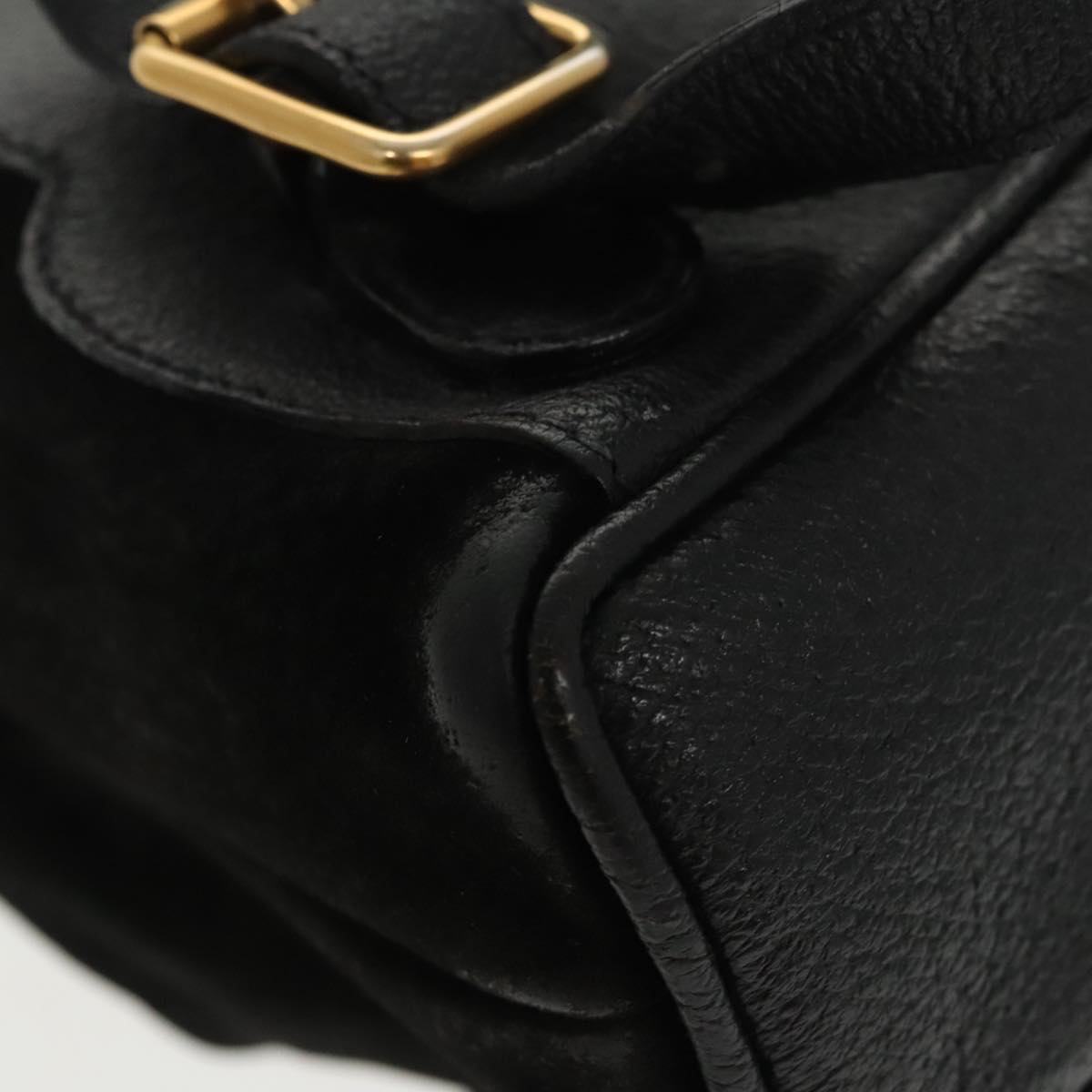 Gucci Bamboo Black Suede Backpack Bag