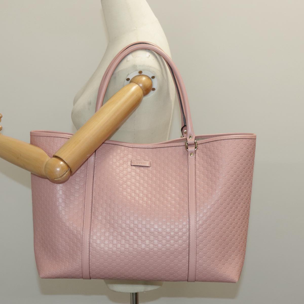 Gucci Micro Guccissima Pink Leather Tote Bag