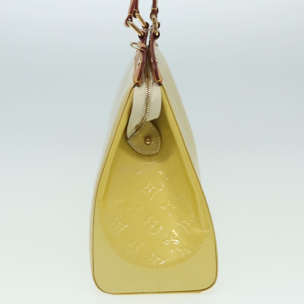 Louis Vuitton Brea Yellow Patent Leather Handbag