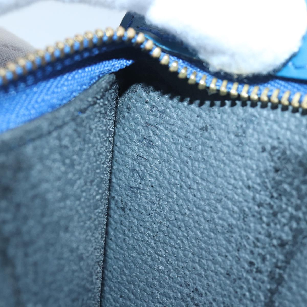 Louis Vuitton Trousse Makeup Blue Leather Clutch Bag