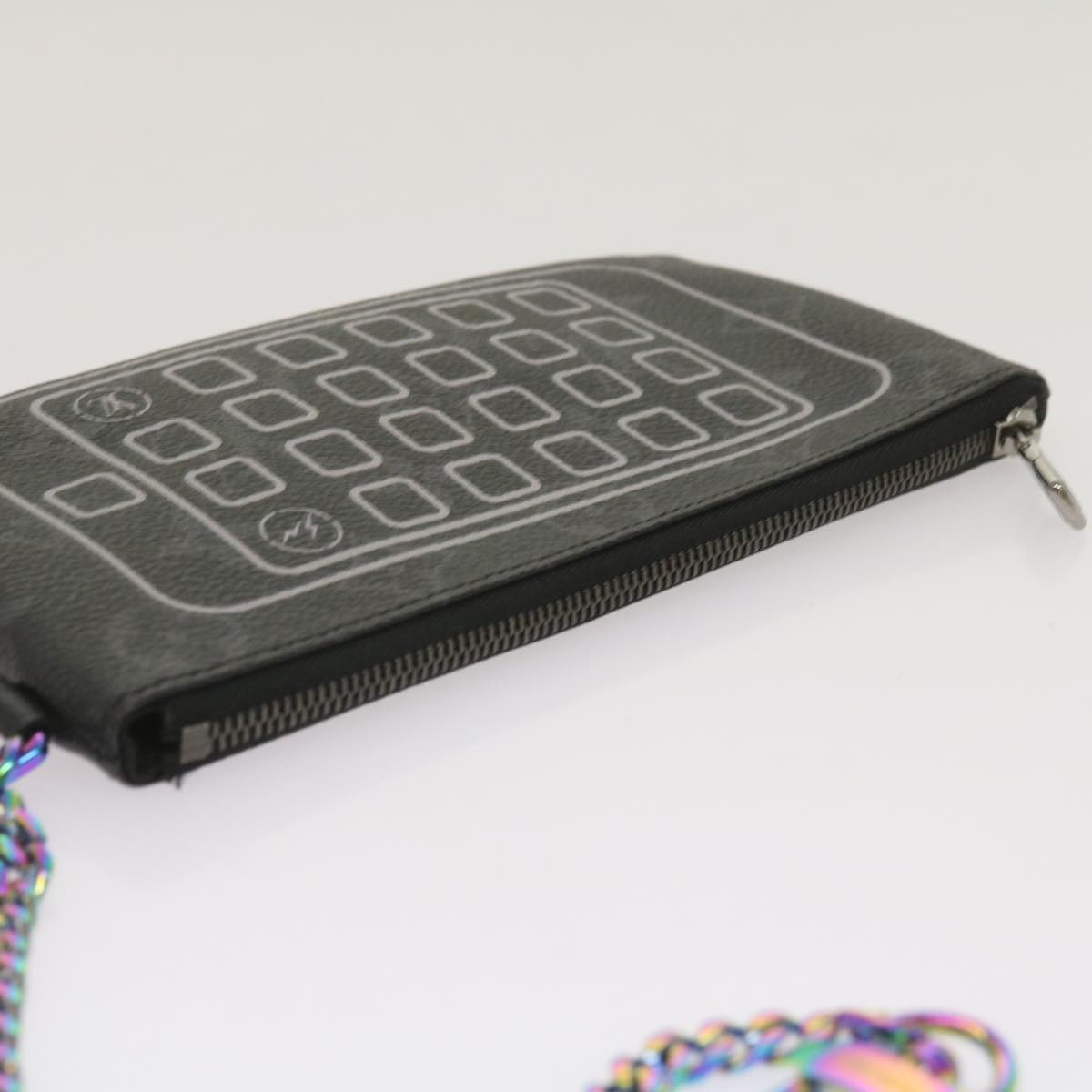 Louis Vuitton Pochette Clés Black Canvas Clutch Bag