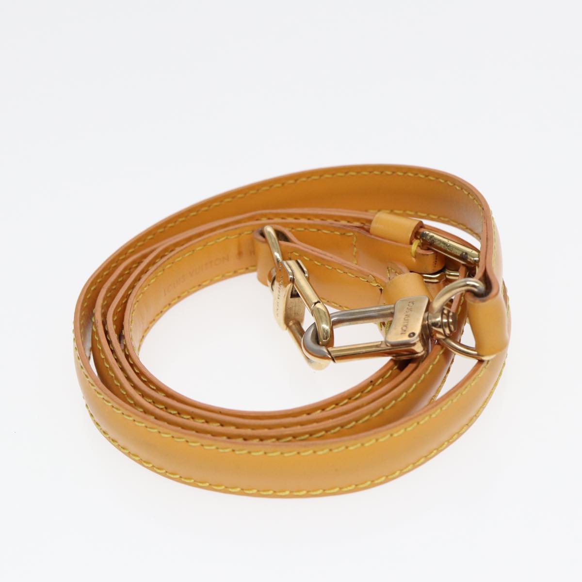 Louis Vuitton Shoulder Strap Beige Leather Bag Jewelry