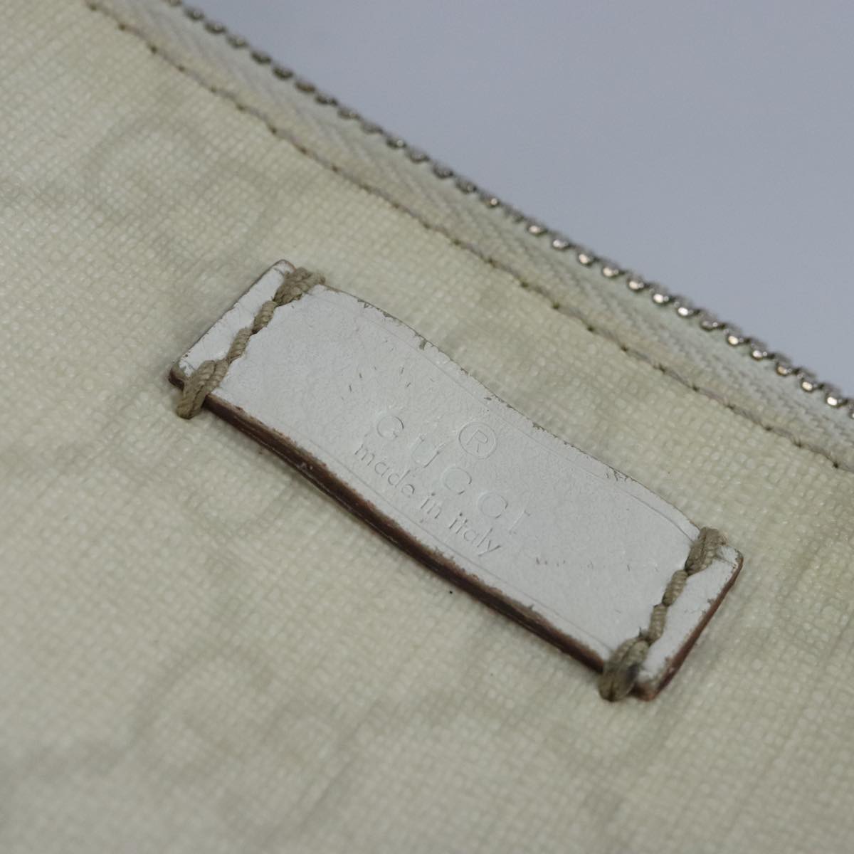 Gucci Ophidia White Canvas Shoulder Bag