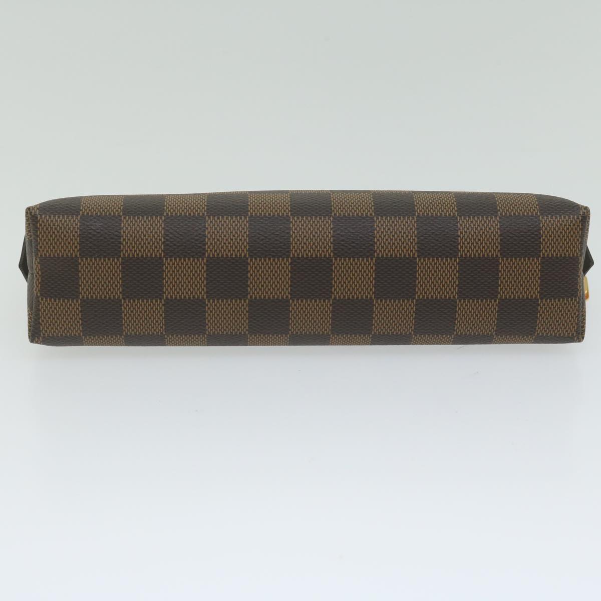 Louis Vuitton Cosmetic Pouch Brown Canvas Clutch Bag