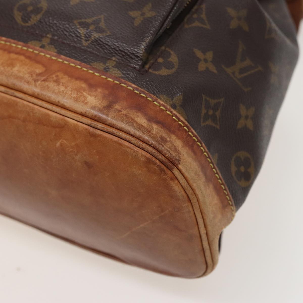 Louis Vuitton Montsouris Mm Brown Canvas Backpack Bag