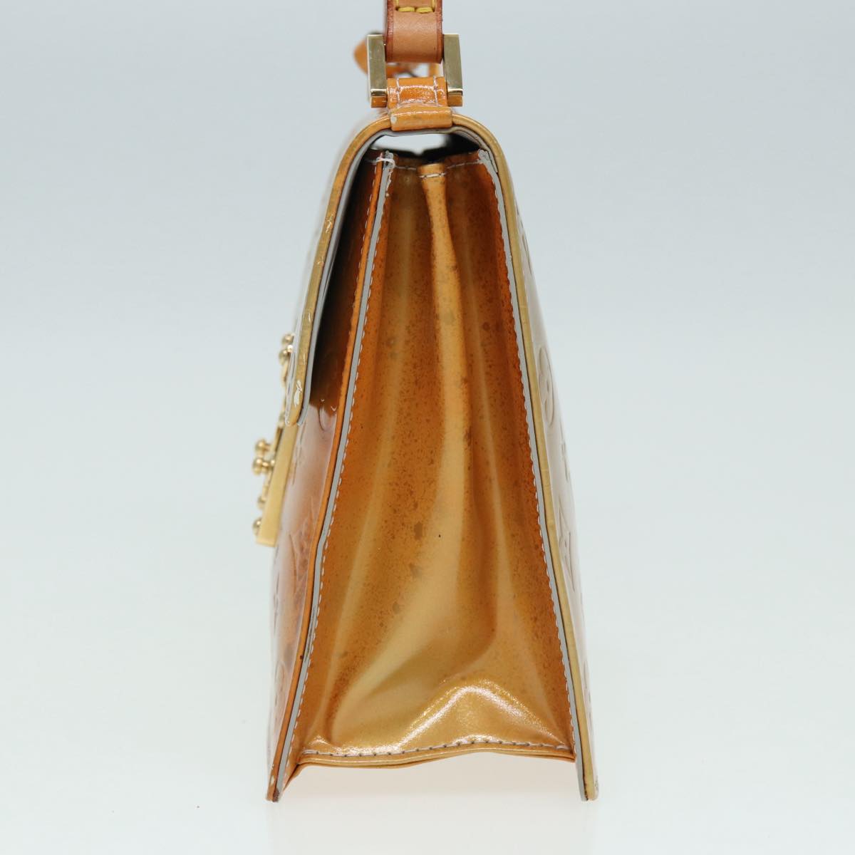 Louis Vuitton Spring Street Beige Patent Leather Handbag