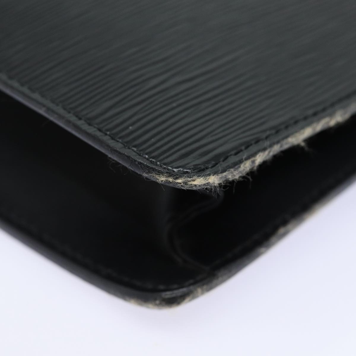 Louis Vuitton Porte Documents Black Leather Briefcase Bag