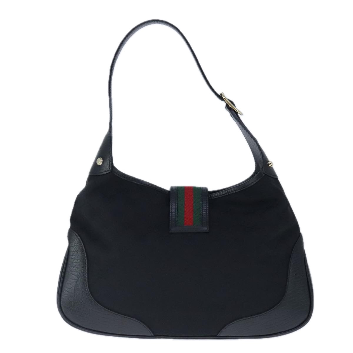Gucci Sherry Black Canvas Shoulder Bag