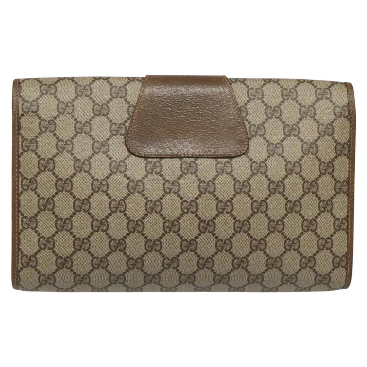 Gucci Sherry Beige Canvas Clutch Bag