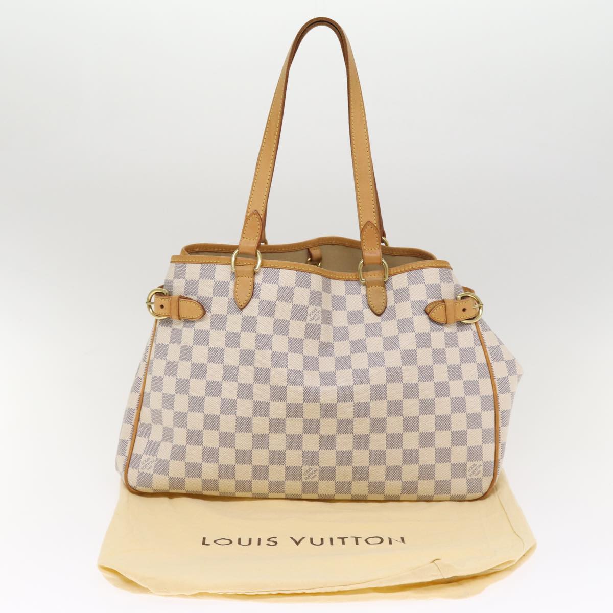 Louis Vuitton Batignolles Horizontal White Canvas Tote Bag