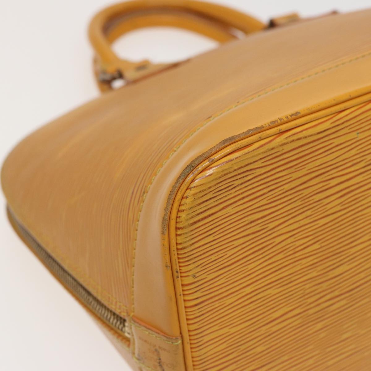 Louis Vuitton Alma Yellow Leather Handbag