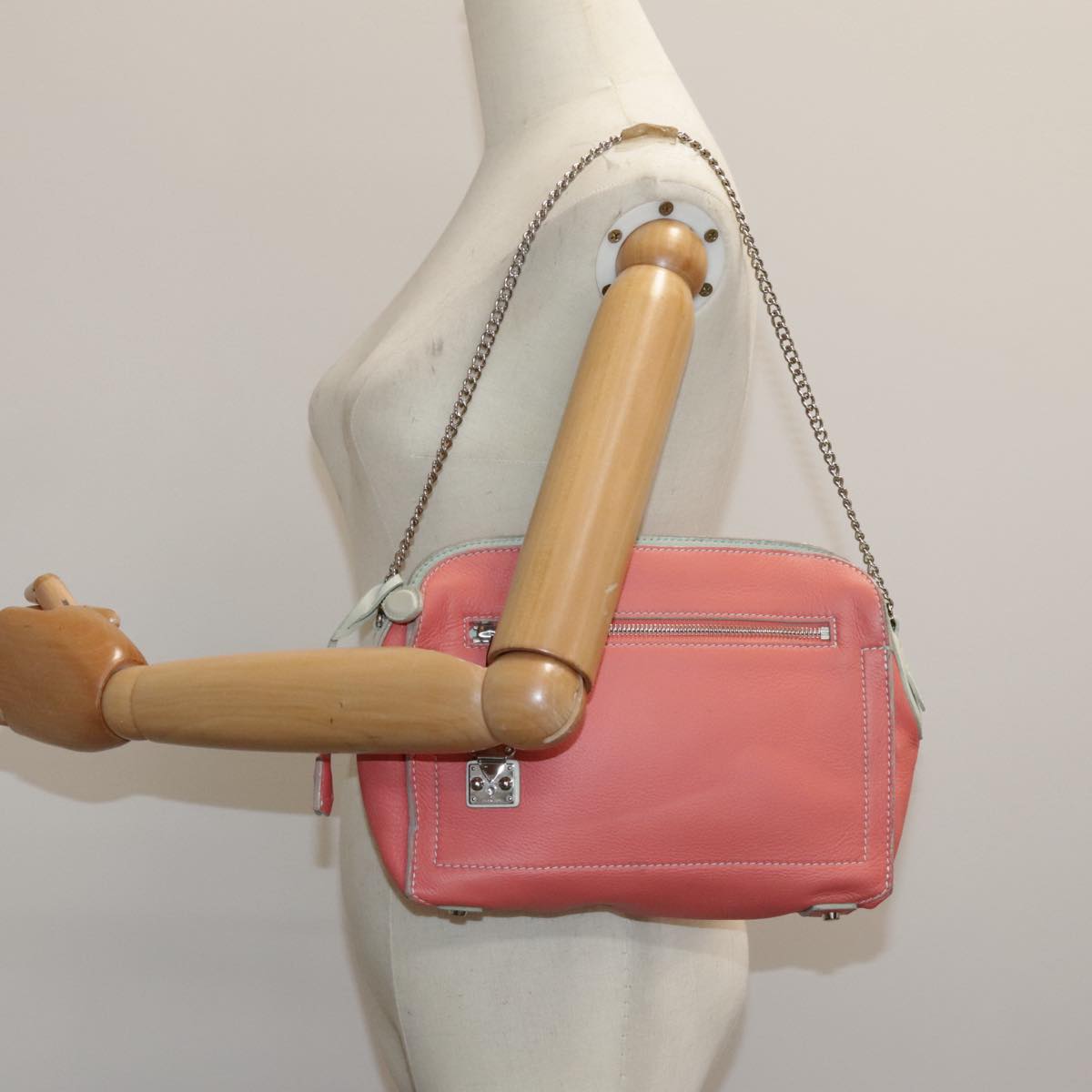 Louis Vuitton Pink Leather Shoulder Bag