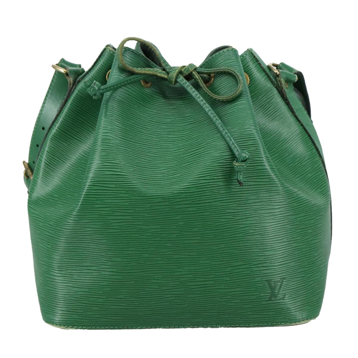 Louis Vuitton Petit Noé Green Leather Shoulder Bag
