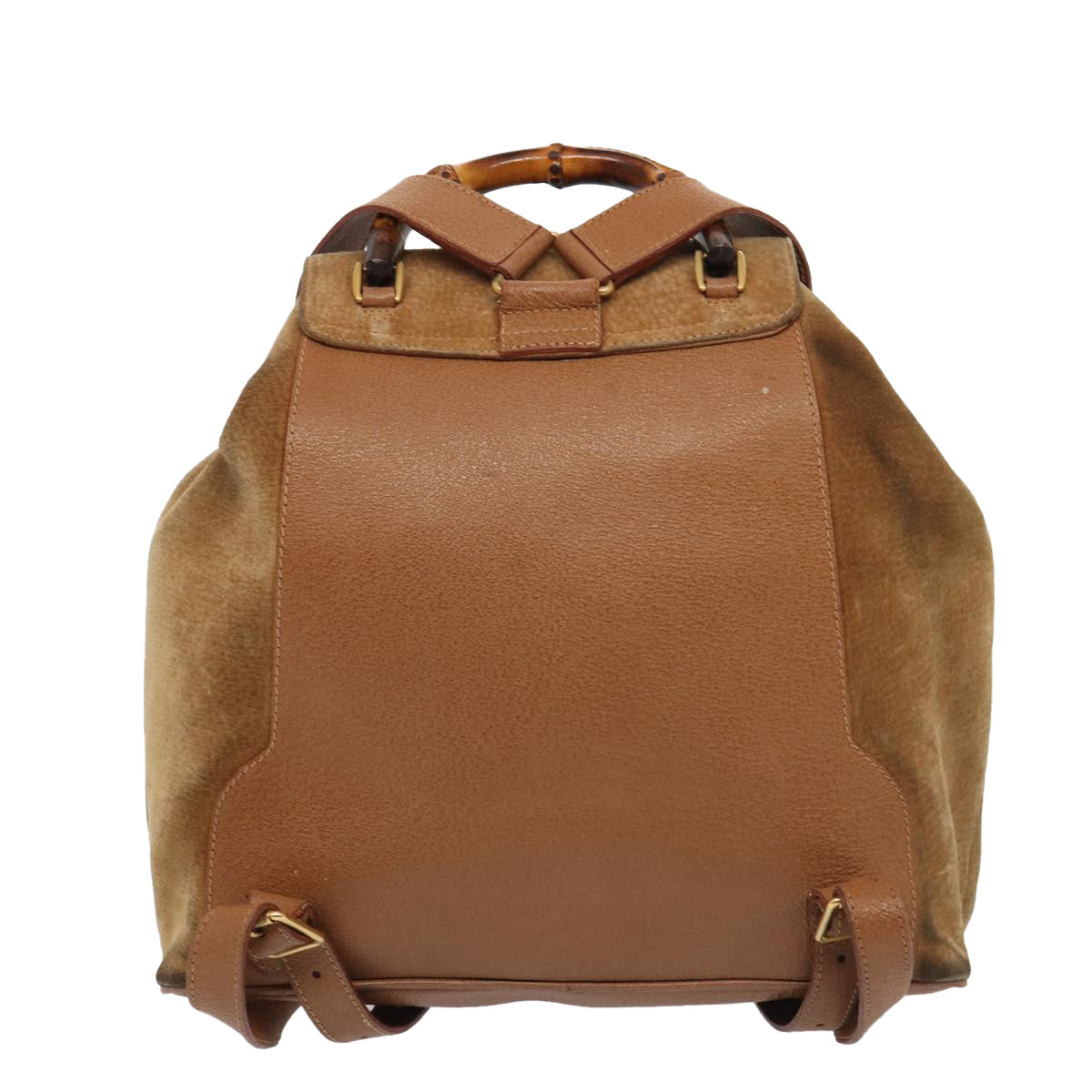 Gucci Bamboo Brown Suede Backpack Bag