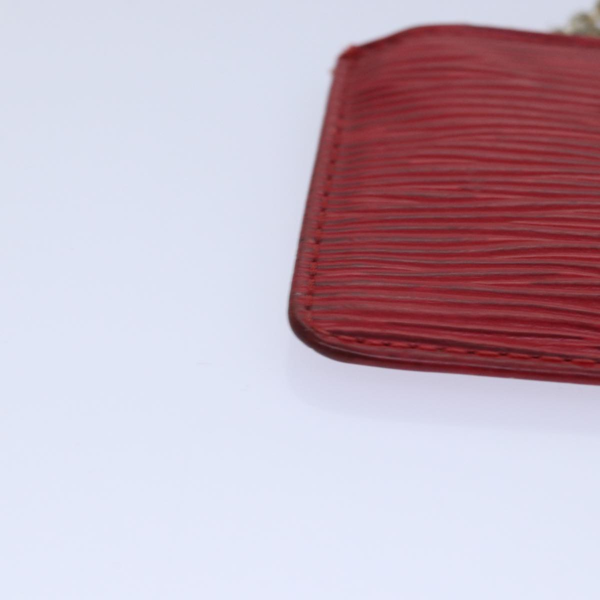 Louis Vuitton Pochette Clés Red Leather Wallet