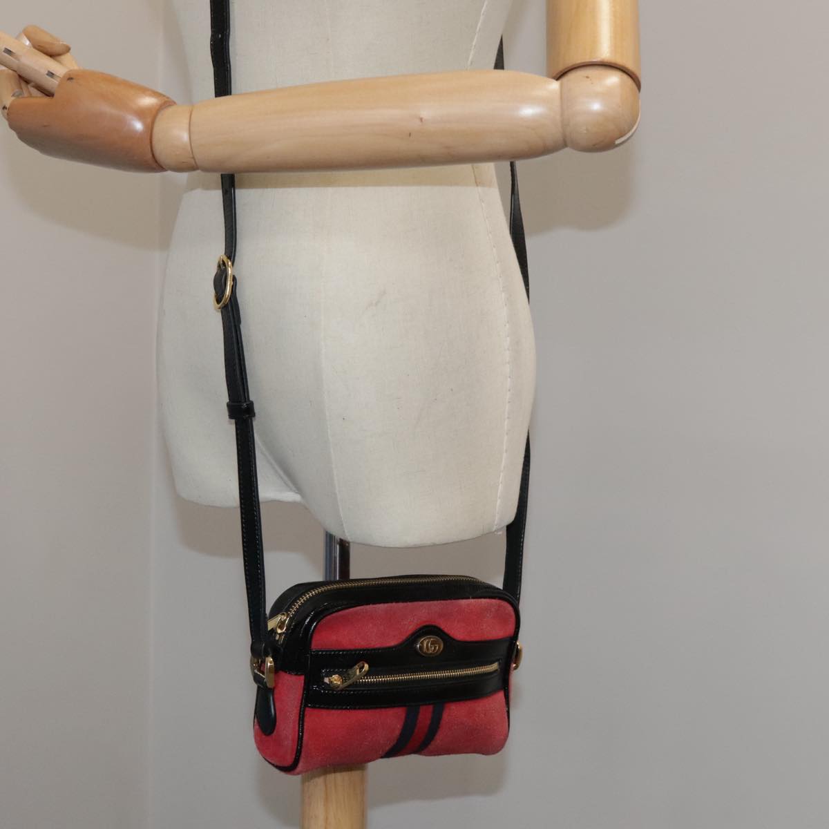 Gucci Ophidia Red Suede Shoulder Bag