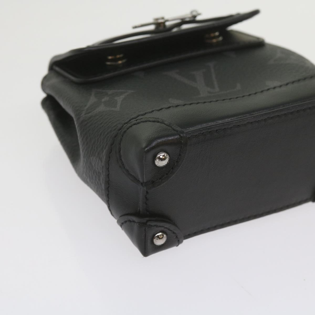 Louis Vuitton Steamer Black Canvas Clutch Bag