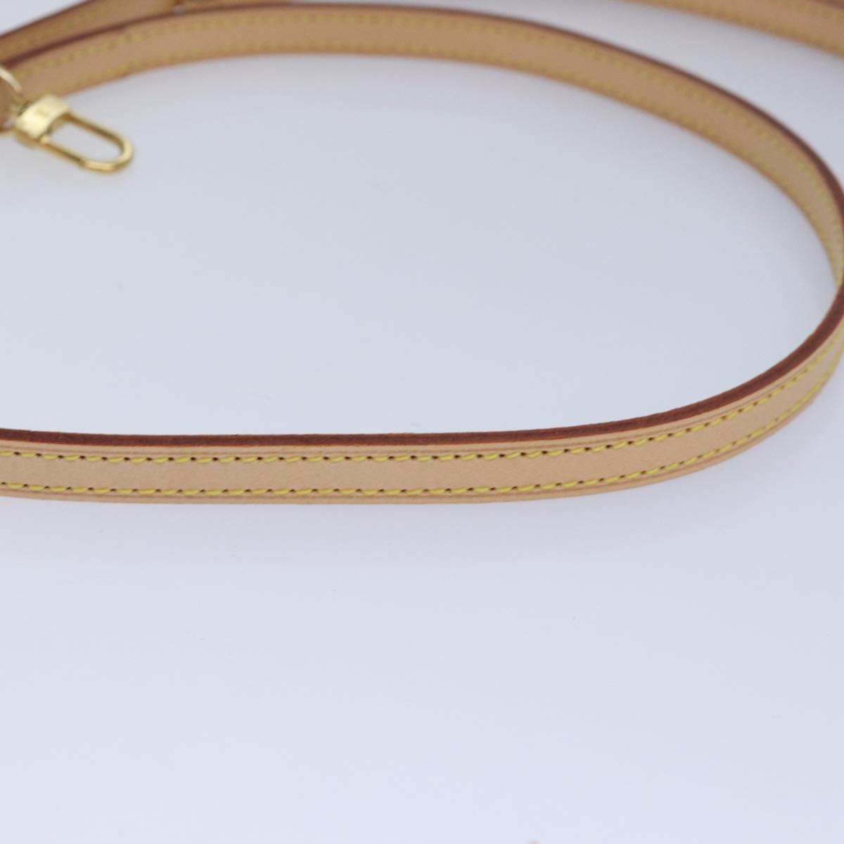Louis Vuitton Shoulder Strap Beige Leather Bag Jewelry