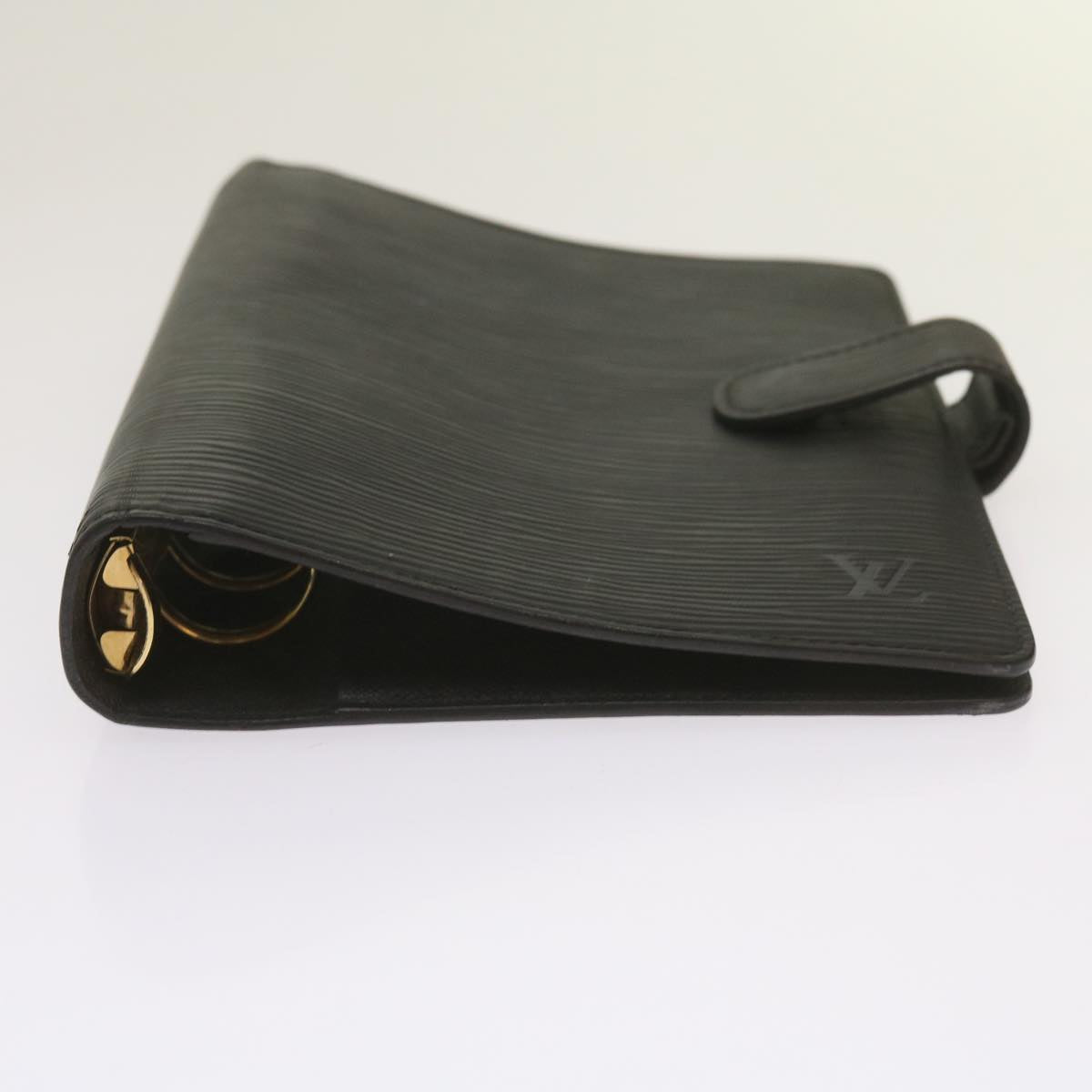 Louis Vuitton Agenda Mm Black Leather Wallet