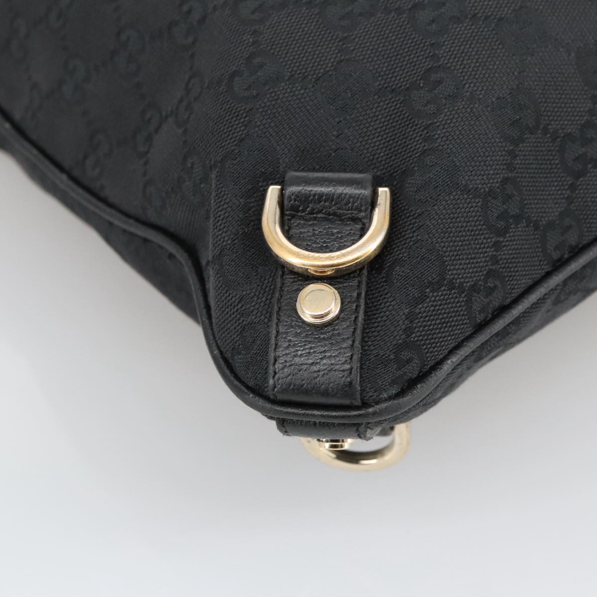 Gucci Abbey Black Canvas Shoulder Bag
