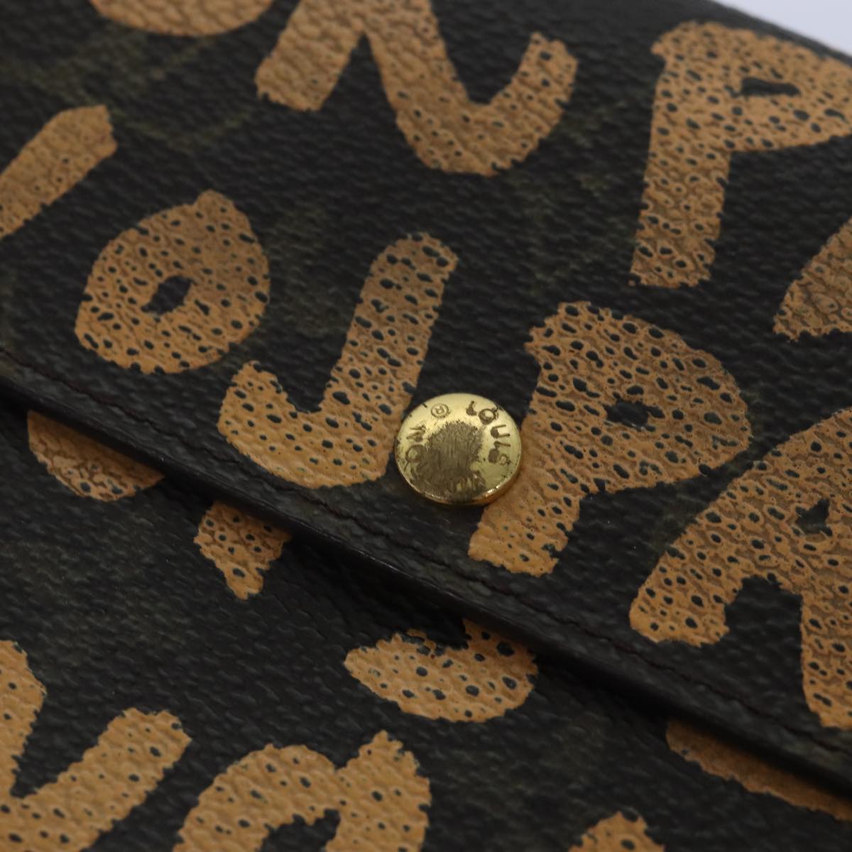 Louis Vuitton Sarah Brown Canvas Wallet