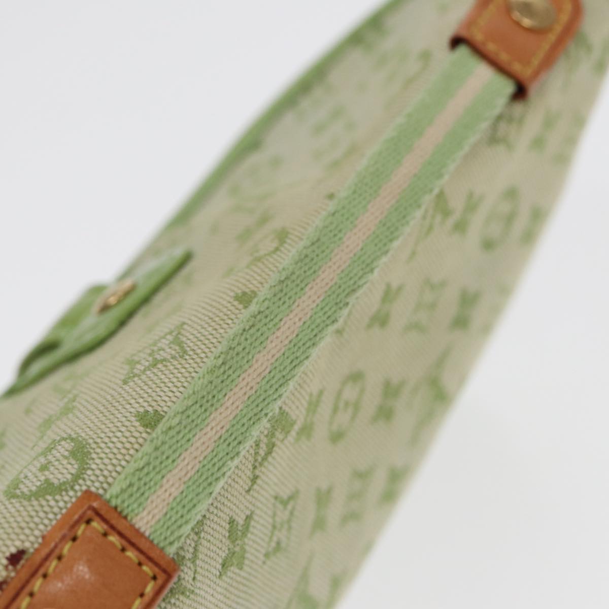 Louis Vuitton Marie Green Canvas Clutch Bag