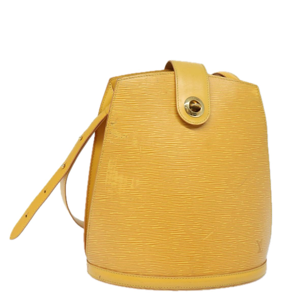 Louis Vuitton Cluny Yellow Leather Shoulder Bag