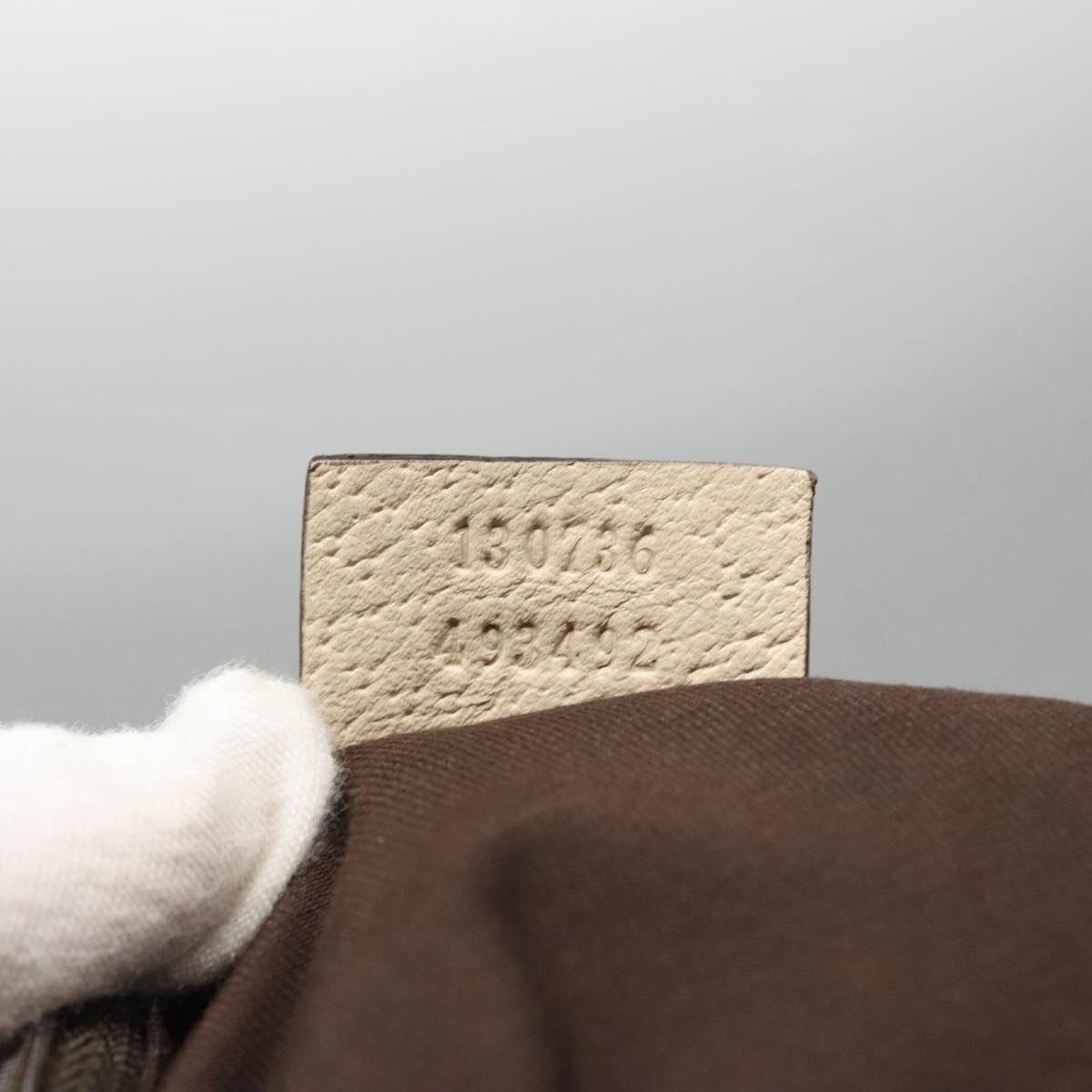 Gucci Abbey Beige Canvas Tote Bag