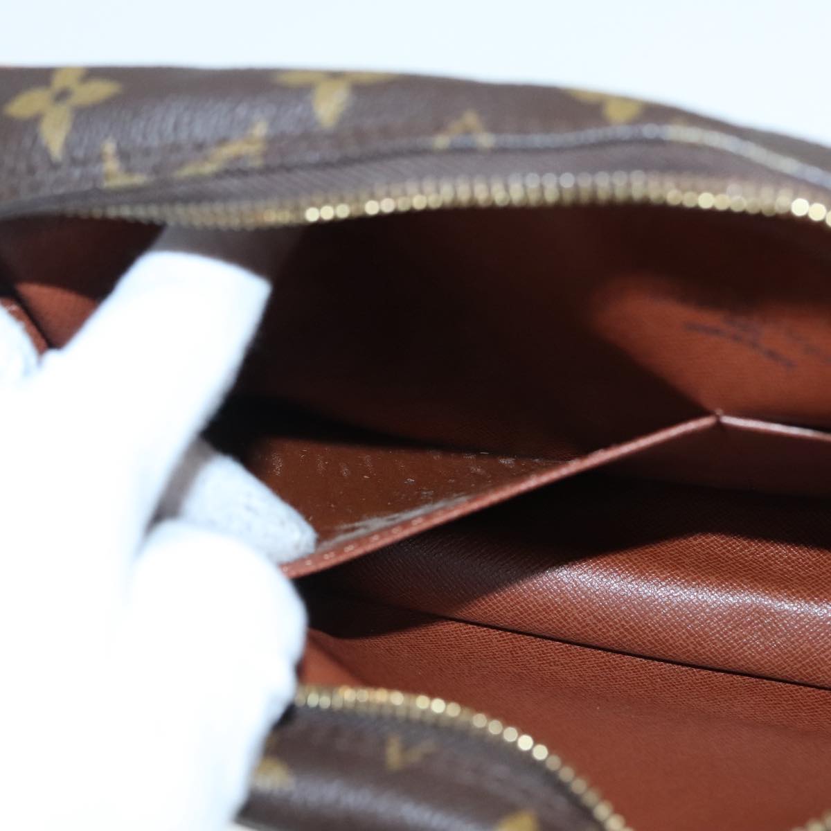 Louis Vuitton Compiegne 28 Brown Canvas Clutch Bag
