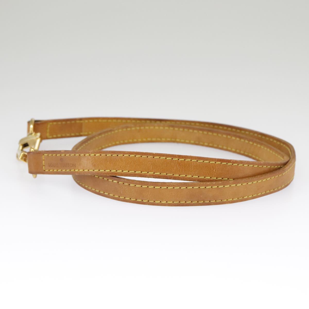 Louis Vuitton Shoulder Strap Beige Leather Bag Jewelry