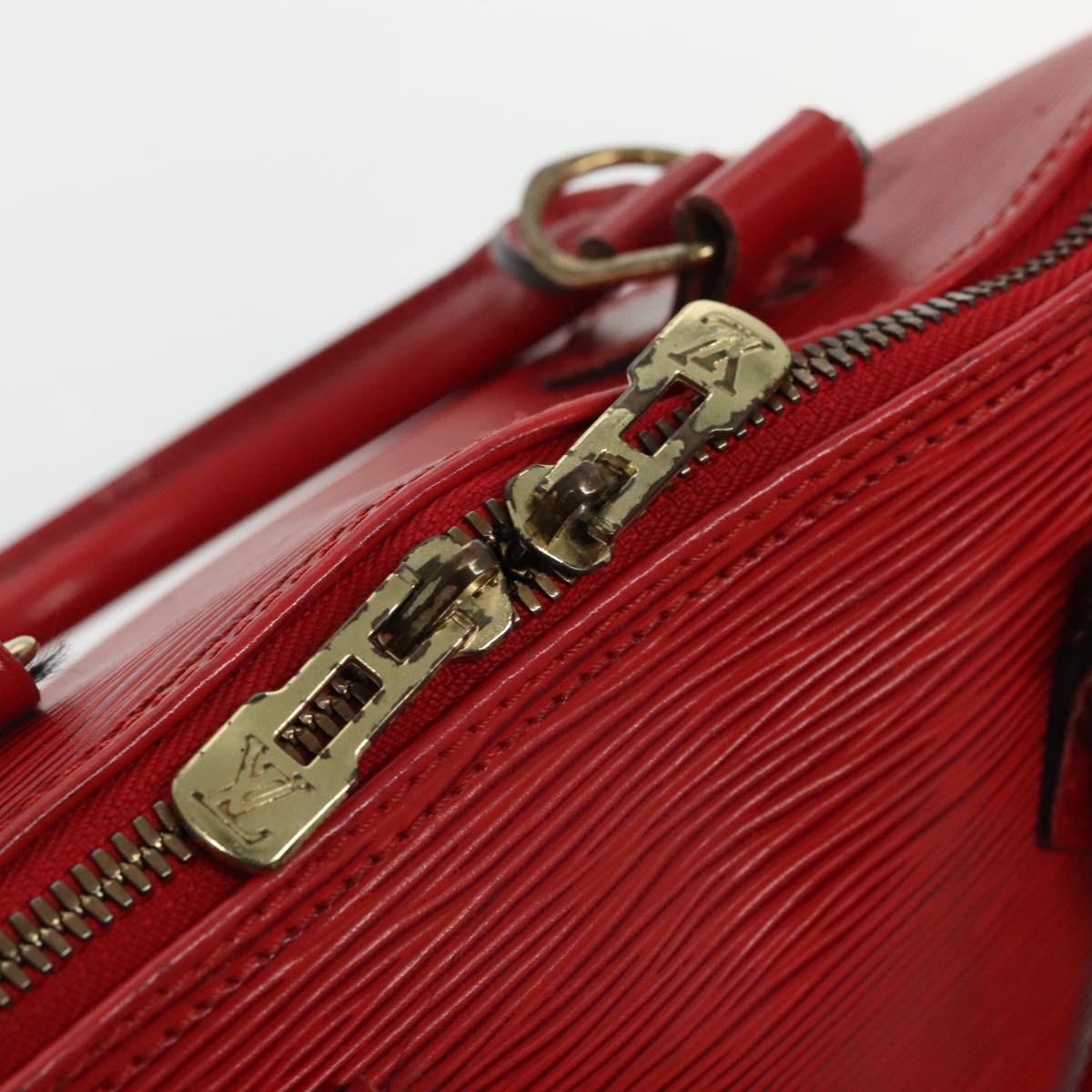 Louis Vuitton Alma Red Leather Handbag