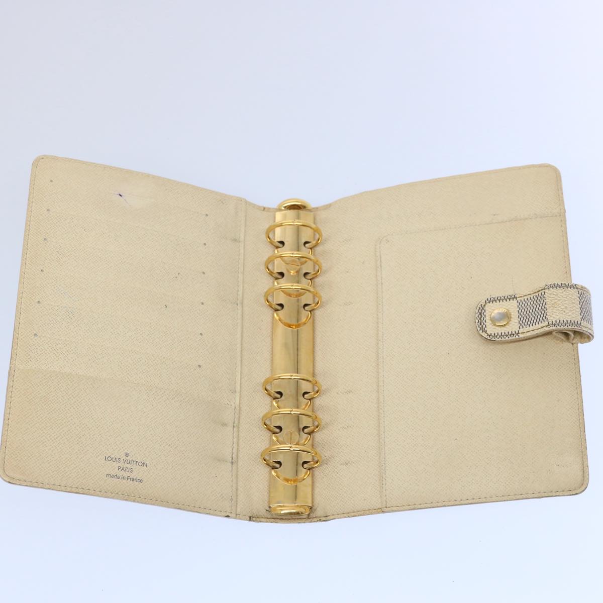 Louis Vuitton Agenda Mm White Canvas Wallet