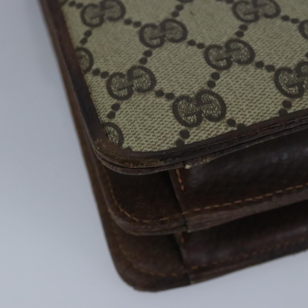 Gucci Horsebit Beige Canvas Shoulder Bag