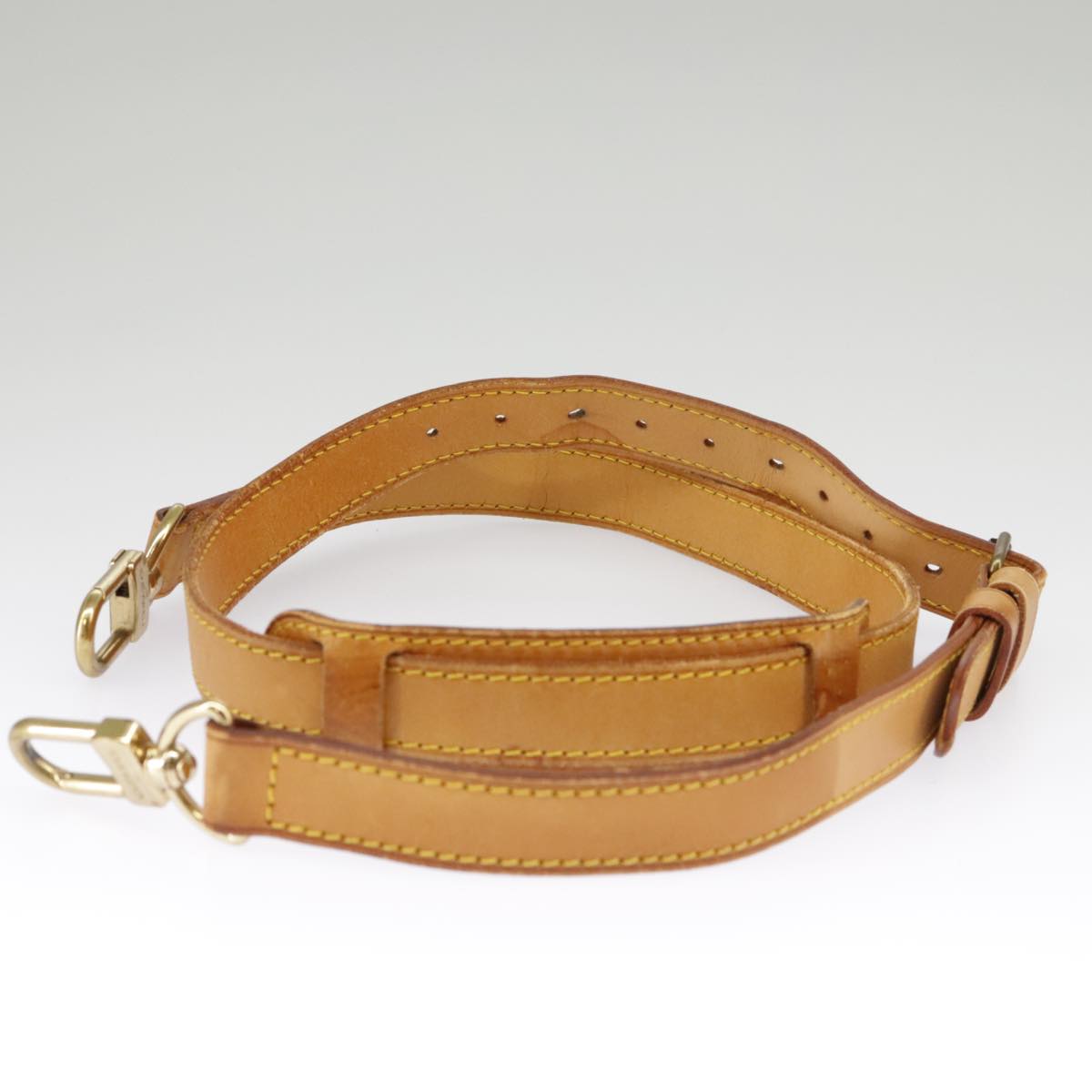 Louis Vuitton Shoulder Strap Beige Leather Bag Jewelry