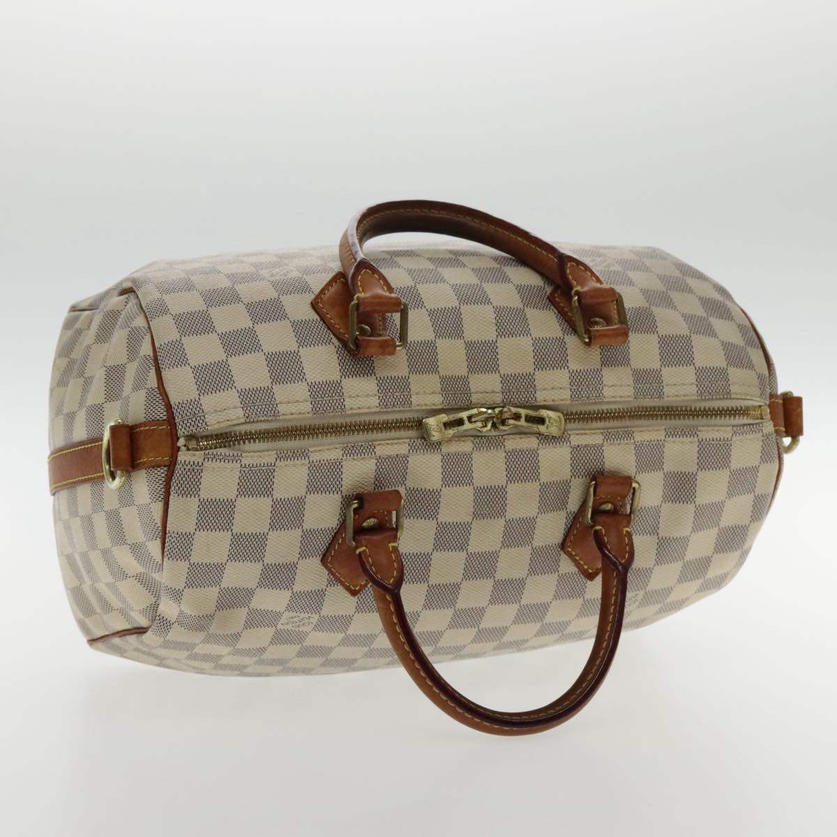 Louis Vuitton Speedy 30 White Canvas Handbag