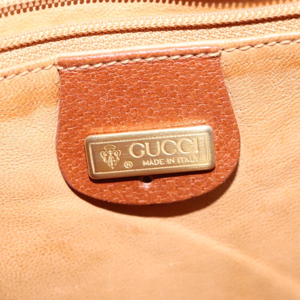 Gucci Vintage Beige Canvas Shoulder Bag