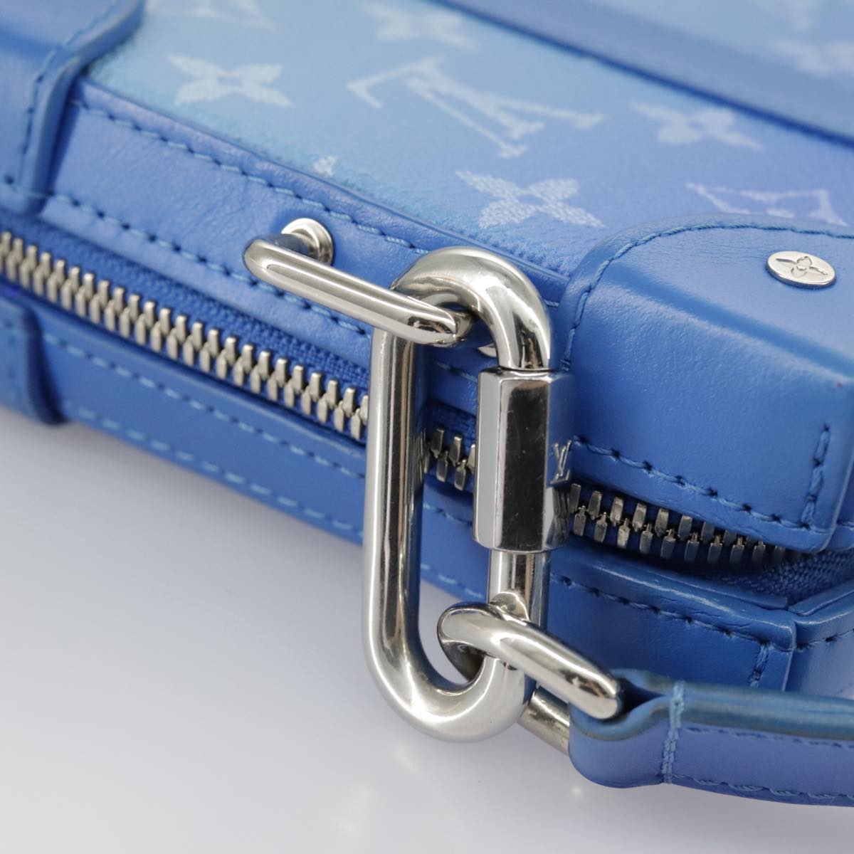 Louis Vuitton Trunk Blue Canvas Shoulder Bag