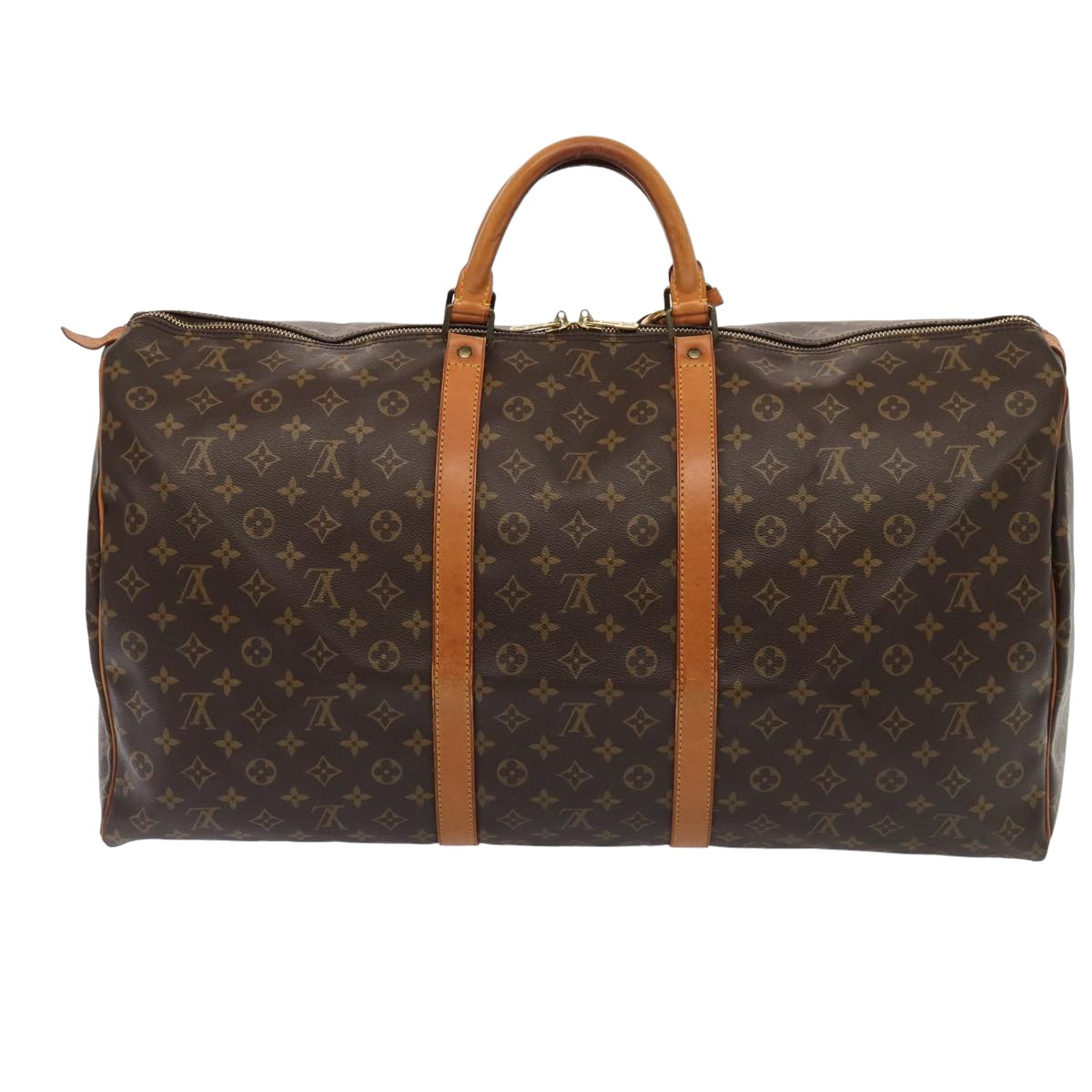 Louis Vuitton Keepall 60 Brown Canvas Travel Bag